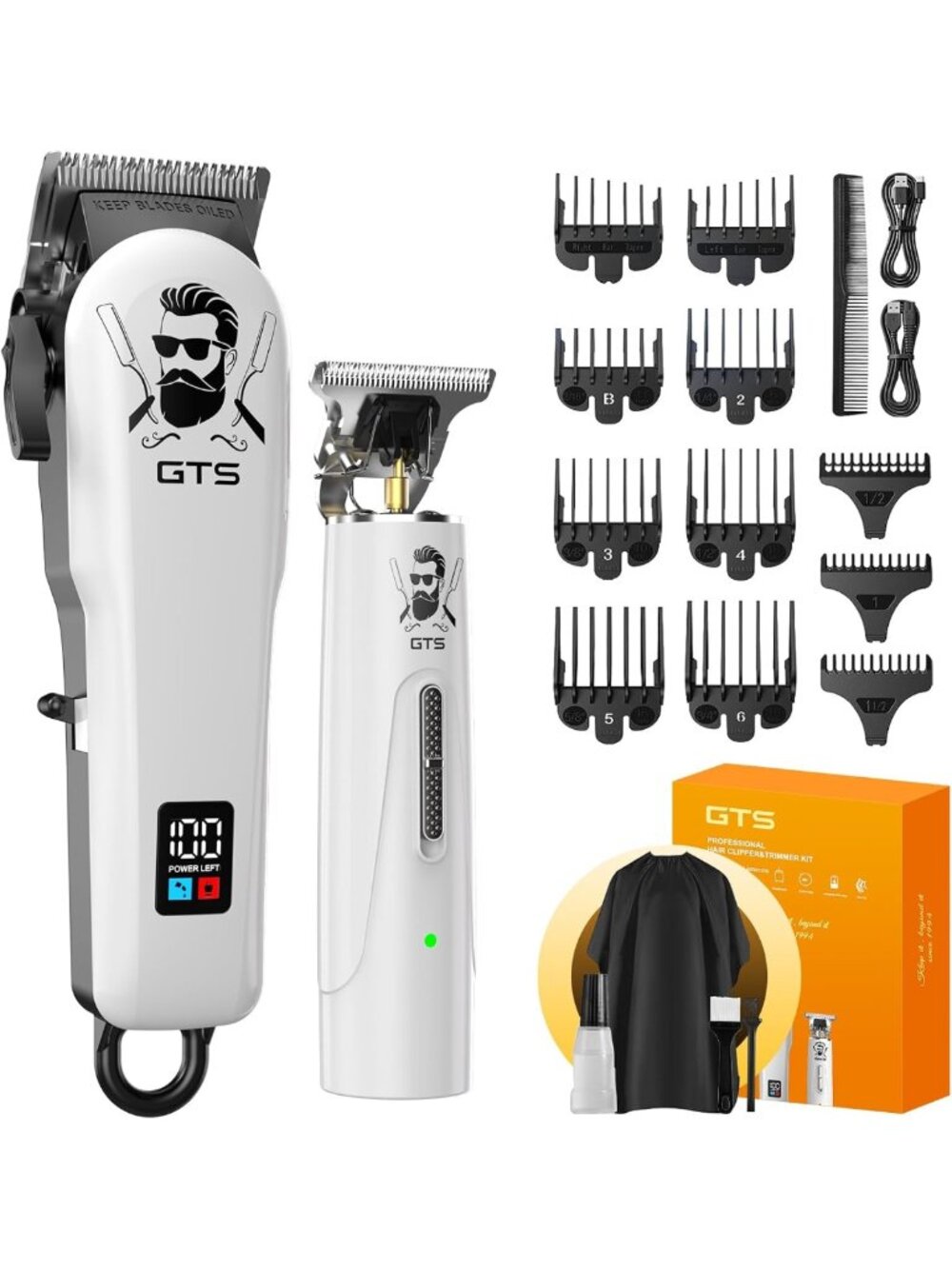 Men's Hair Clippers & Trimmers Set - Electric Barber Clippers, Grooming Gift